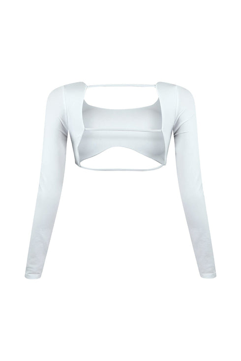Harriet Back Cut Out Cropped Long Sleeve Top